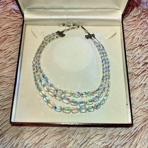 Vintage Iridescent stone necklace